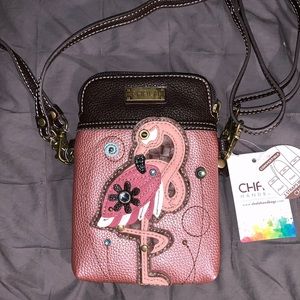 Chala Flamingo Crossbody Bag Pouch/Wristlet NEW